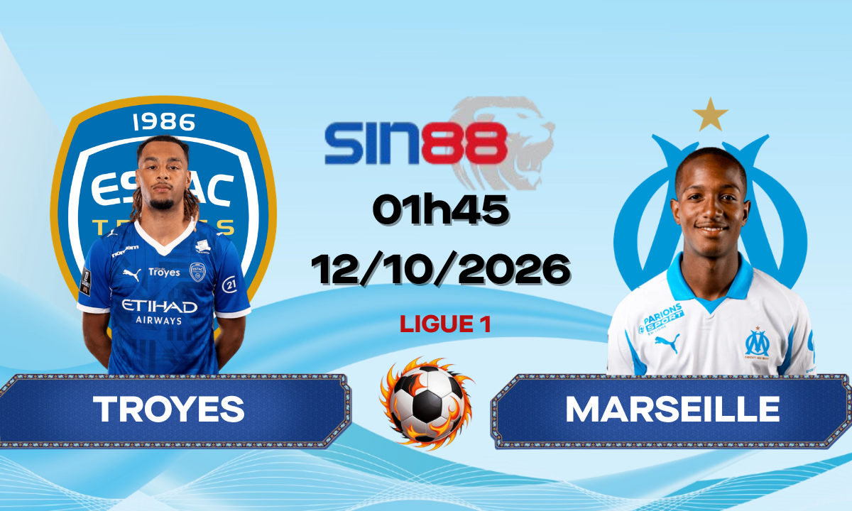 Soi kèo bóng đá Troyes - Marseille 01h45 ngày 12/10/2026 - Ligue 1